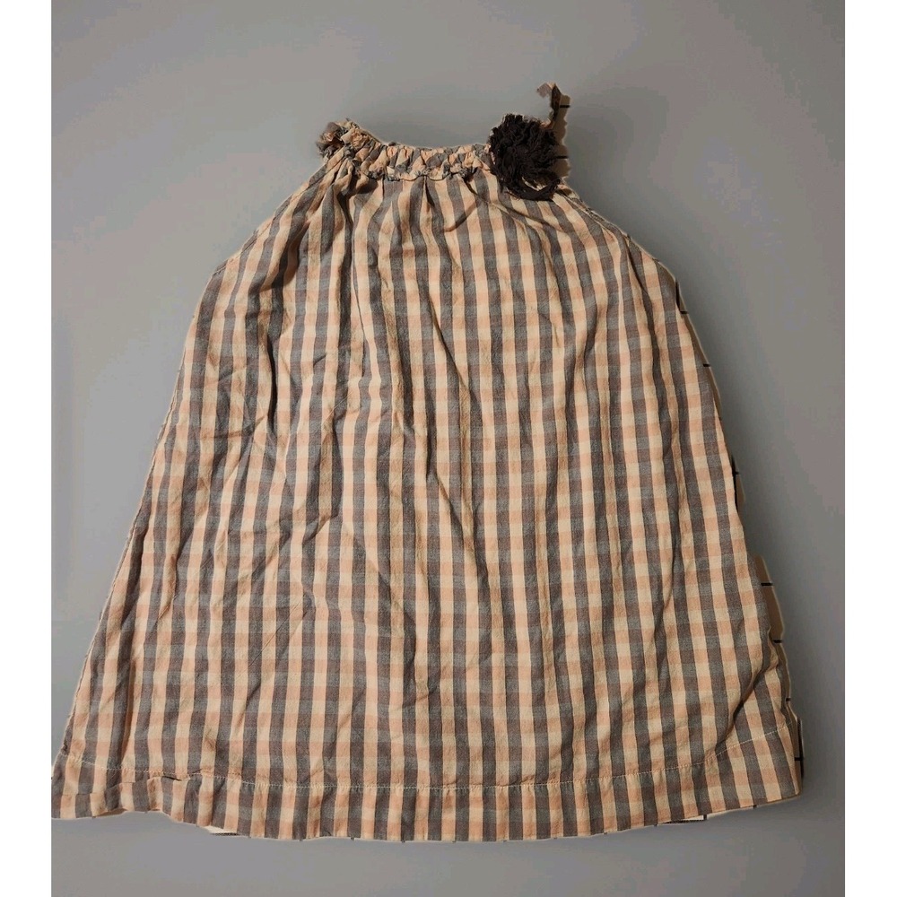 VELVETEEN Designer‎ Elastic Dress – Sundress Gingham Grey 4T